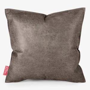 Scatter Cushion Cover 47 x 47cm - Distressed Leather Natural Slate