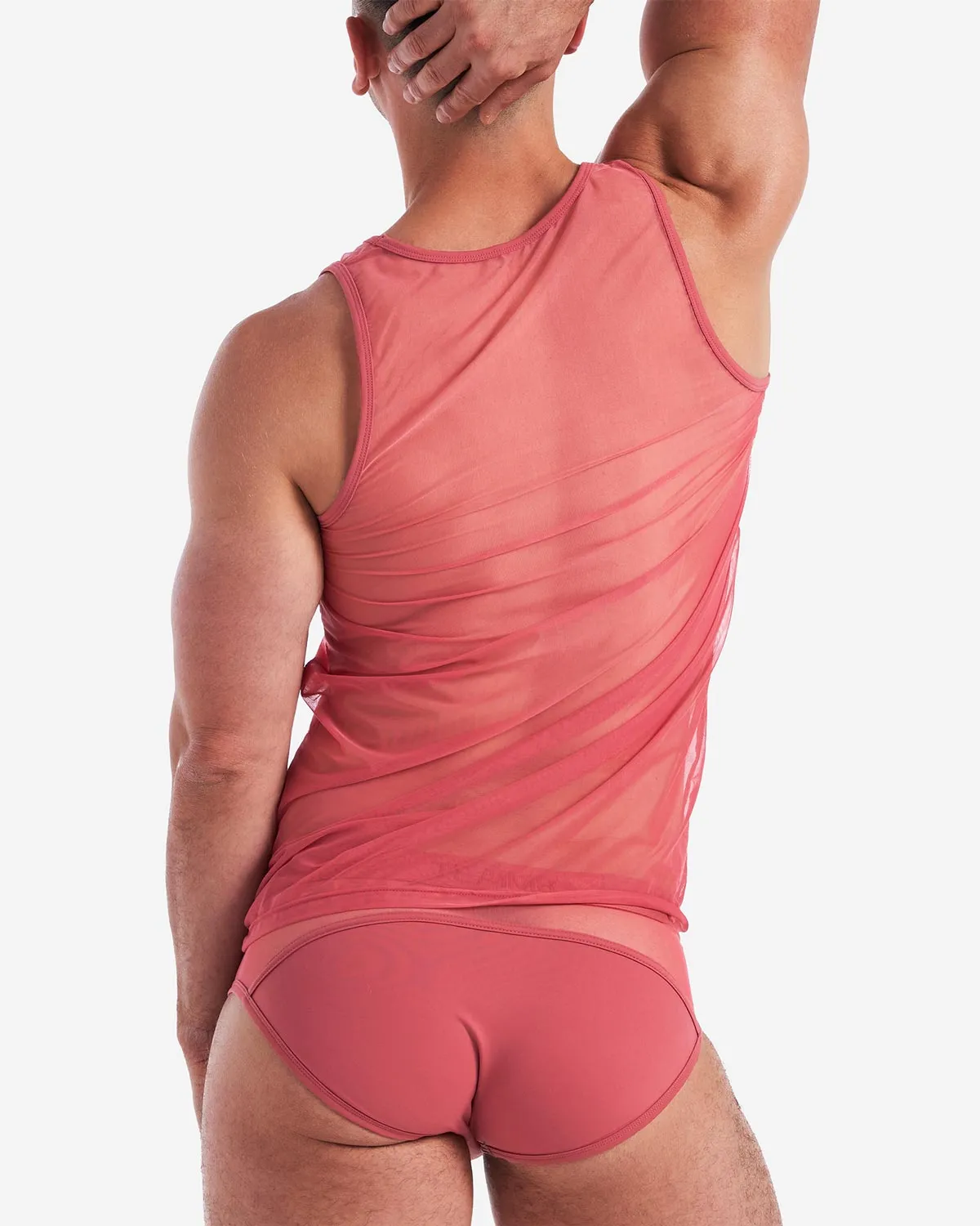 Score Sheer Tank - Baroque Rose
