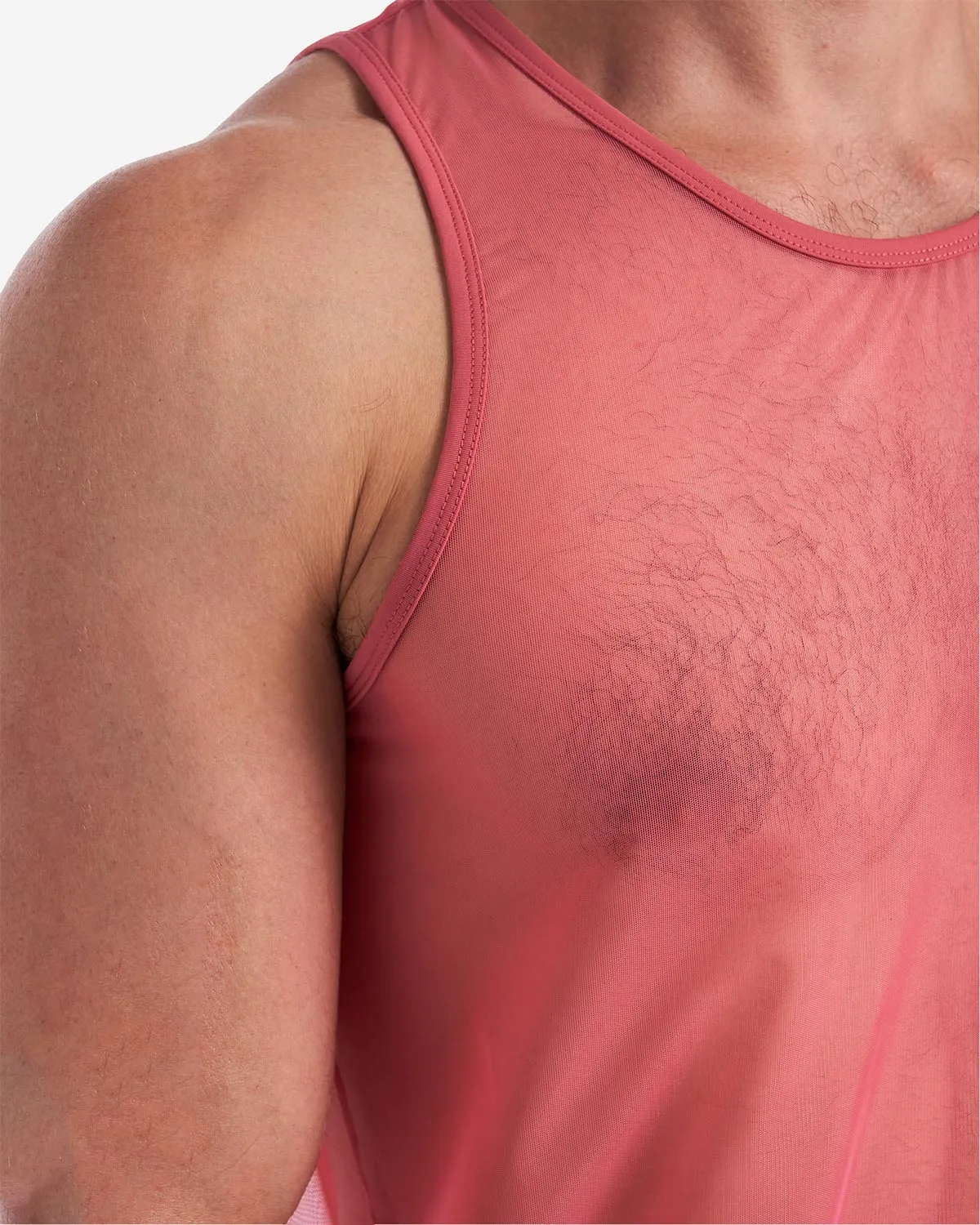 Score Sheer Tank - Baroque Rose