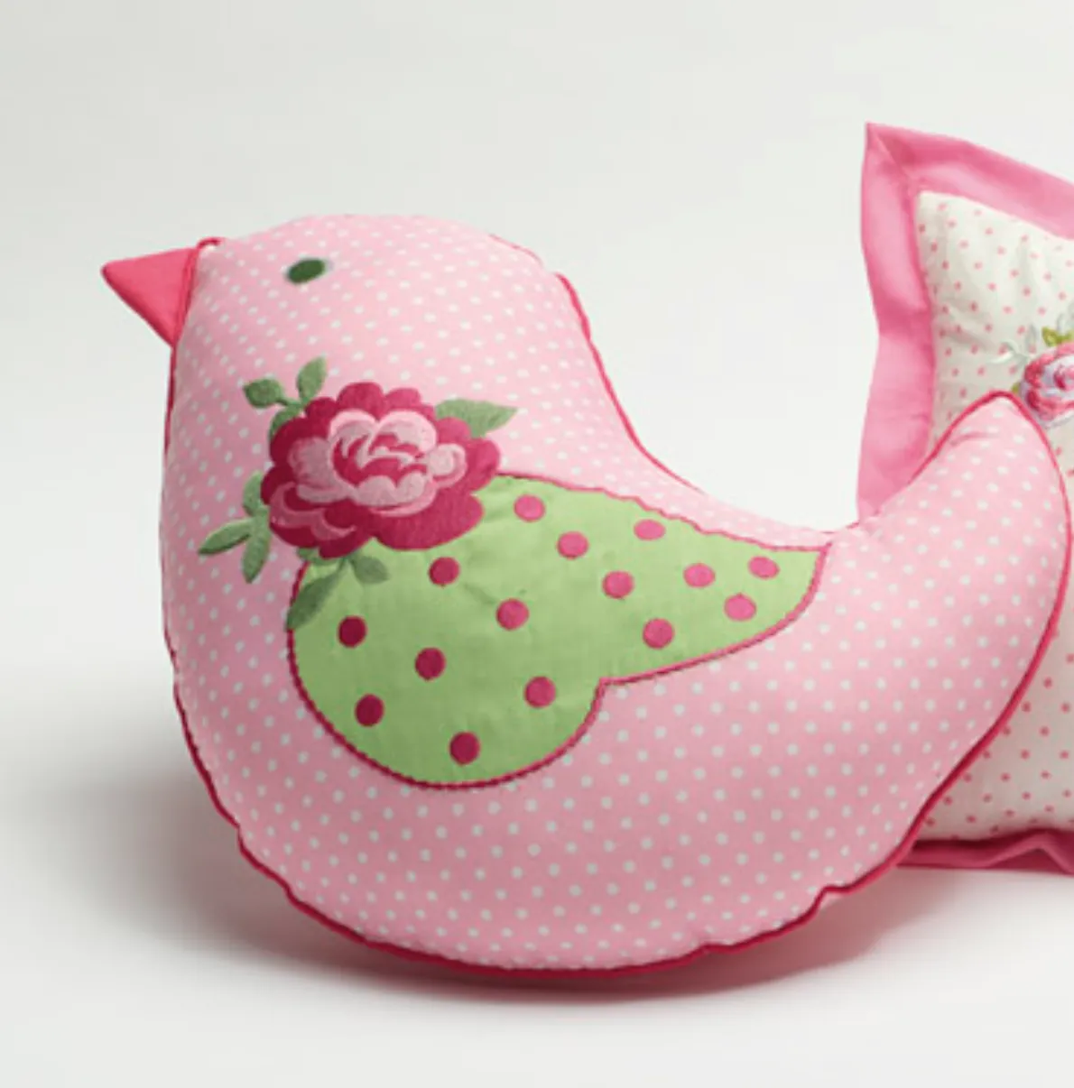 Shabby Chic Rectangle or Bird Shaped Cushion