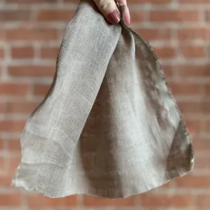 Sheer Linen Glacial Till, French Pleat, NO LINING