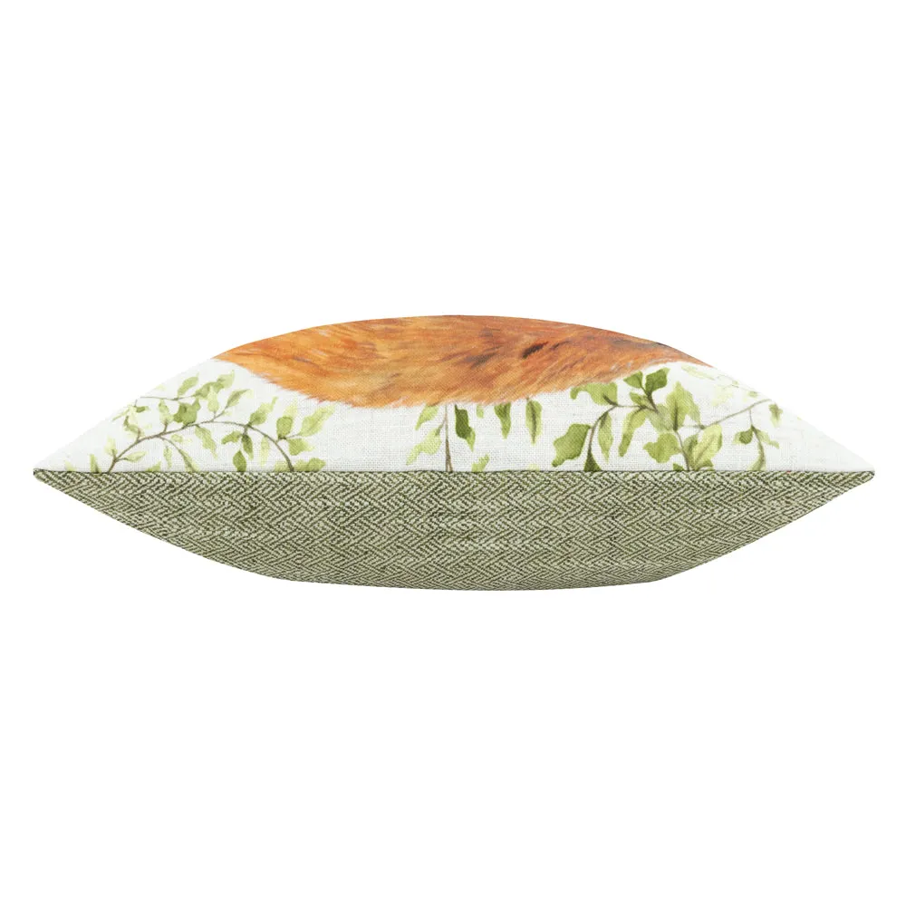 Shugborough Leaping Fox Traditional Cushion Multicolour