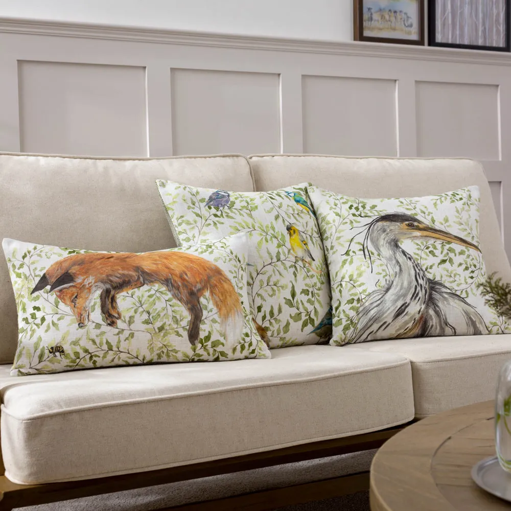 Shugborough Leaping Fox Traditional Cushion Multicolour