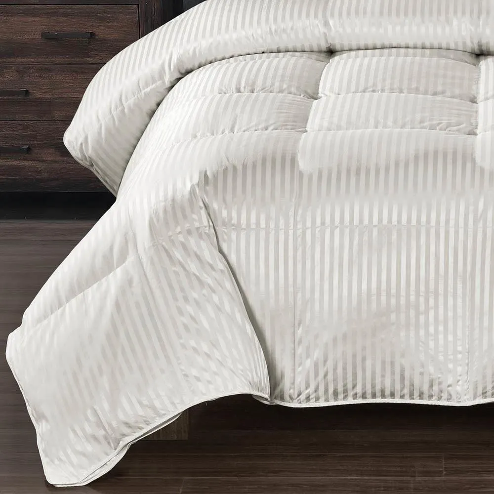 Silk Goose Down Filled Comforter Warm Baffle Box Winter Goose Fill