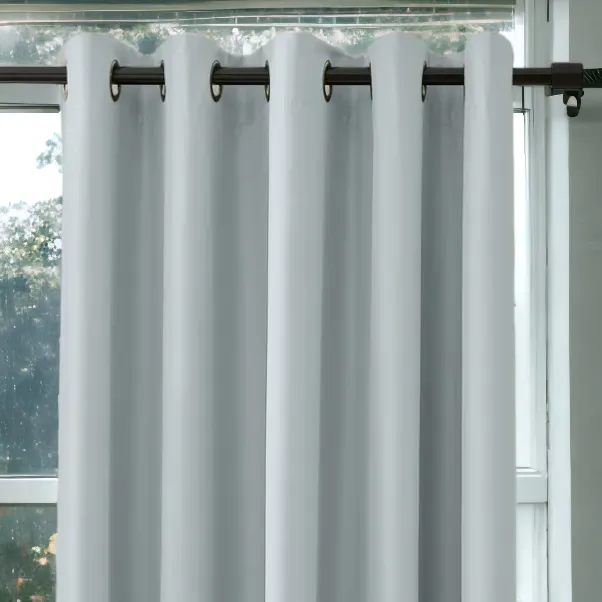 Sky Blue Blackout Eyelet Curtains