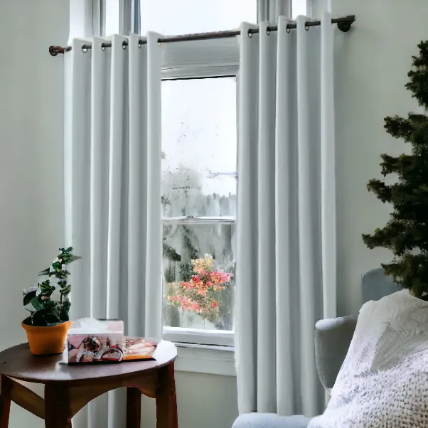 Sky Blue Blackout Eyelet Curtains
