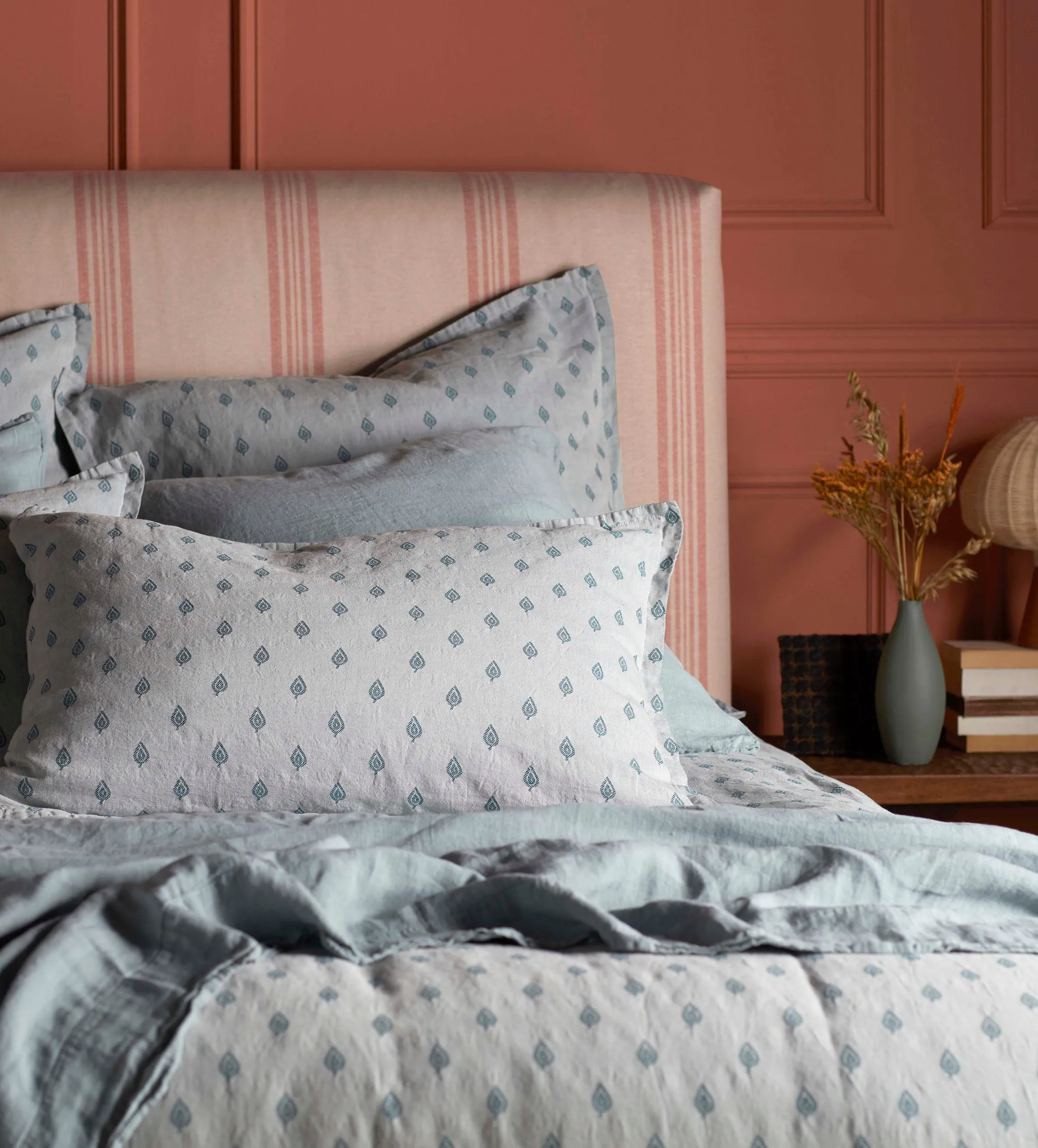 Teal Talia 100% Cotton Bed Linen