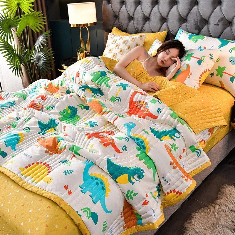 Thin Quilted Blanket for Summer Bedding