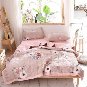 Thin Quilted Blanket for Summer Bedding