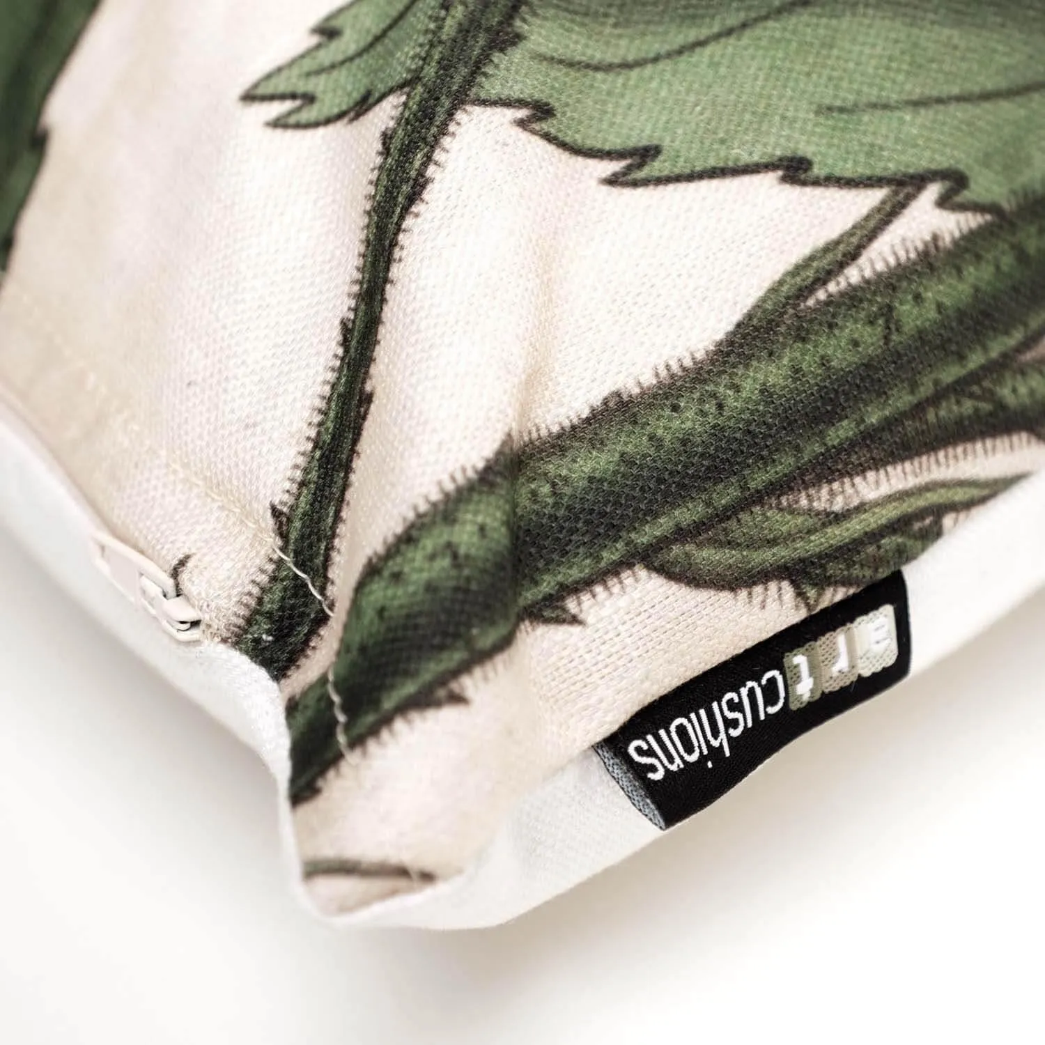 Tropical Flowers Dark - Art Print Cushion