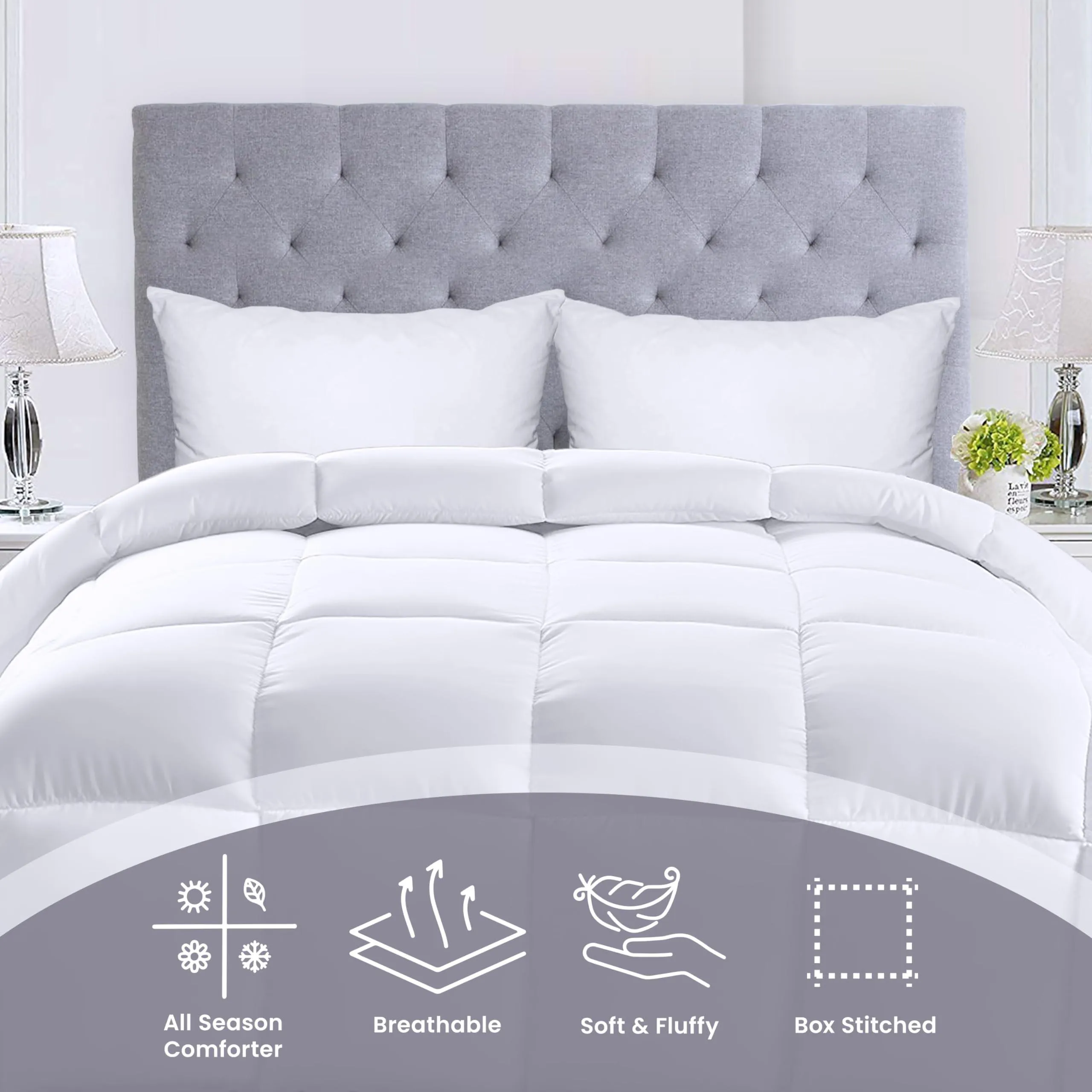 Utopia Bedding All Season Comforter - Ultra Soft Down Alternative Comforter