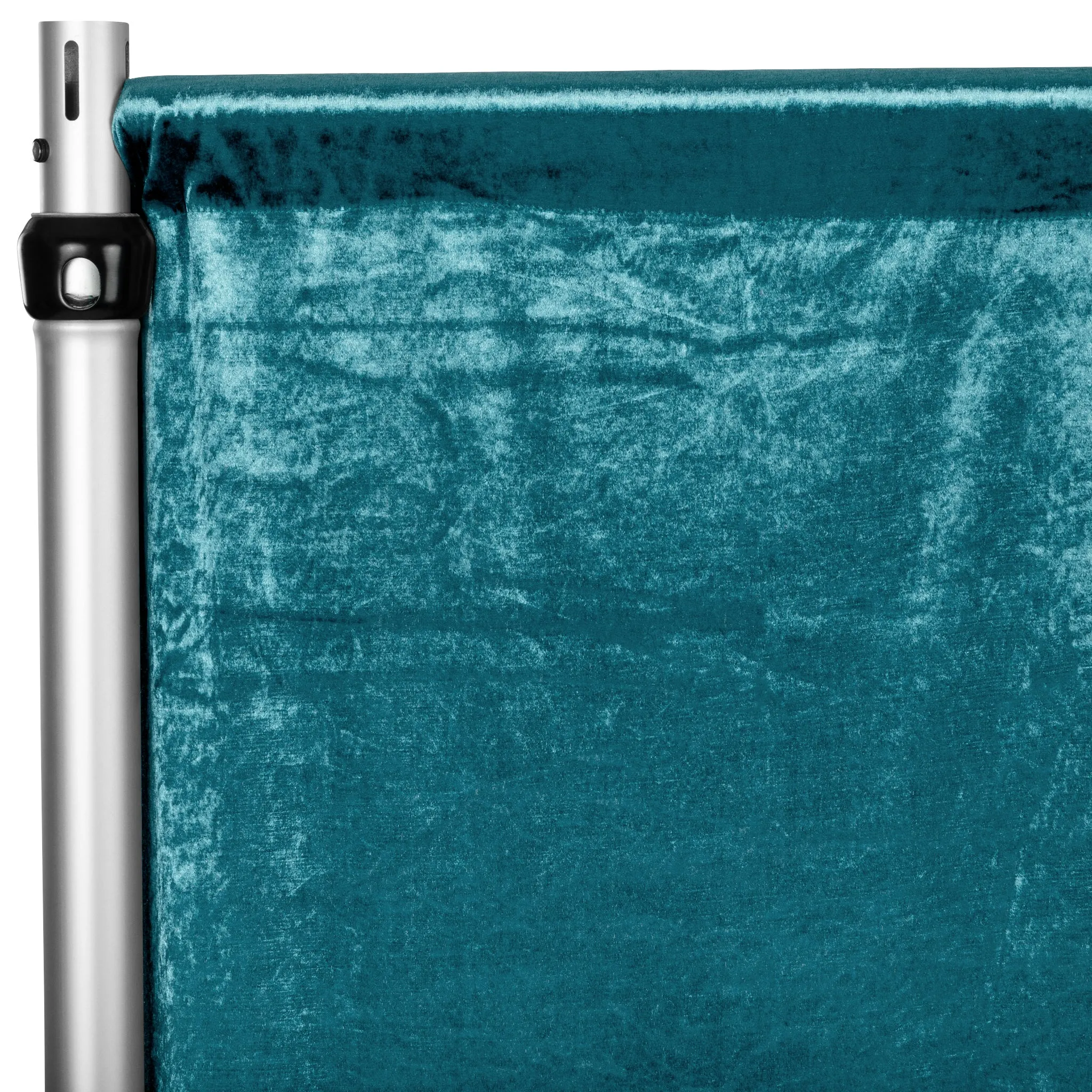 Velvet 10ft H x 52" W Drape/Backdrop Curtain Panel - Dark Turquoise