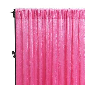 Velvet 10ft H x 52" W Drape/Backdrop Curtain Panel - Fuchsia
