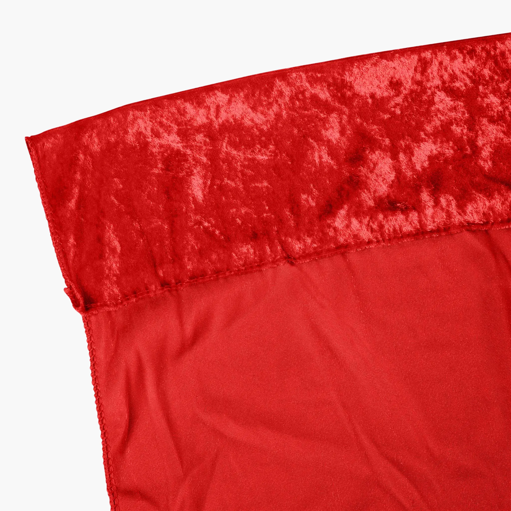 Velvet 10ft H x 52" W Drape/Backdrop Curtain Panel - Red