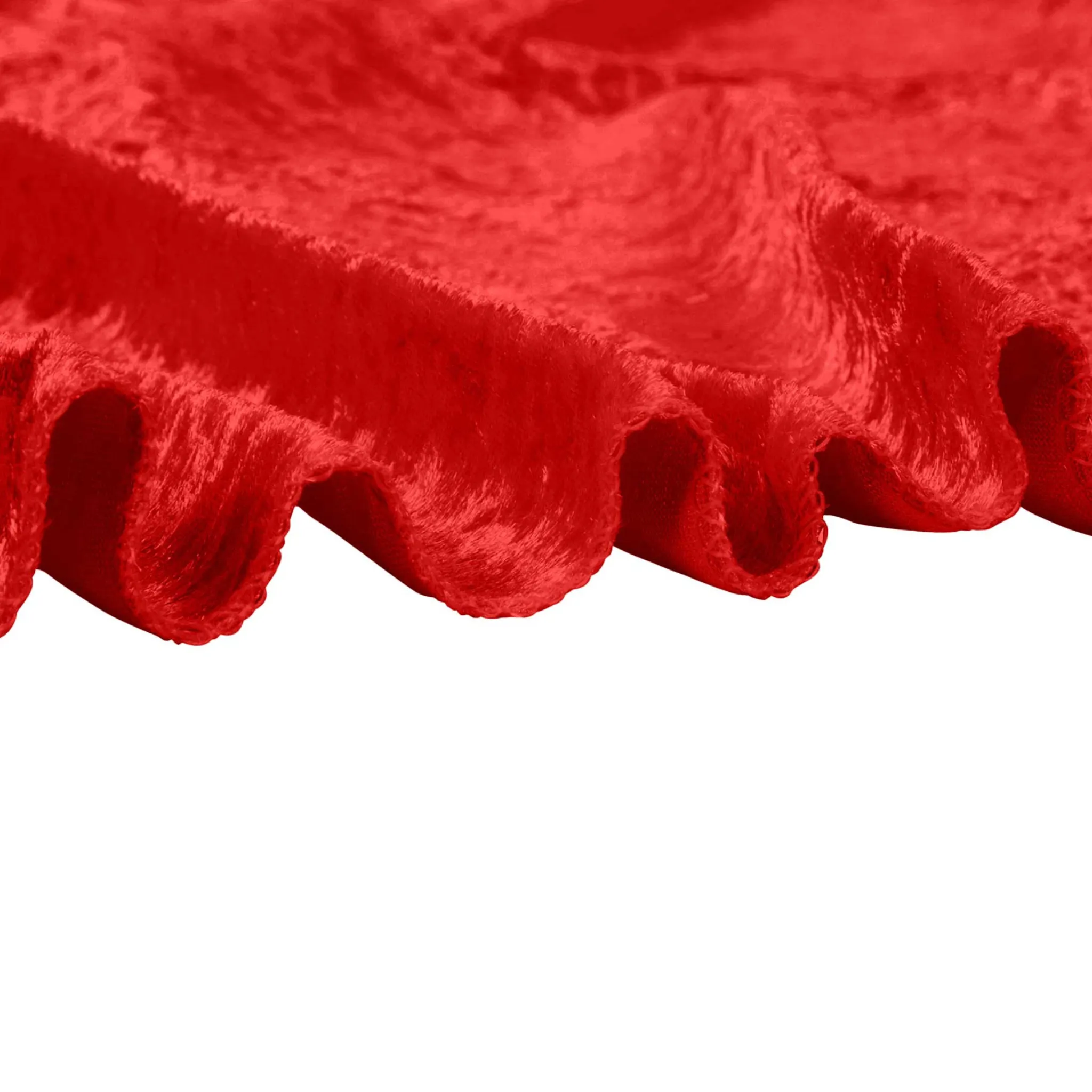 Velvet 10ft H x 52" W Drape/Backdrop Curtain Panel - Red