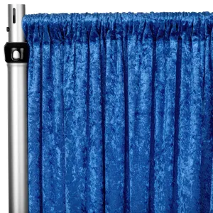 Velvet 10ft H x 52" W Drape/Backdrop Curtain Panel - Royal Blue