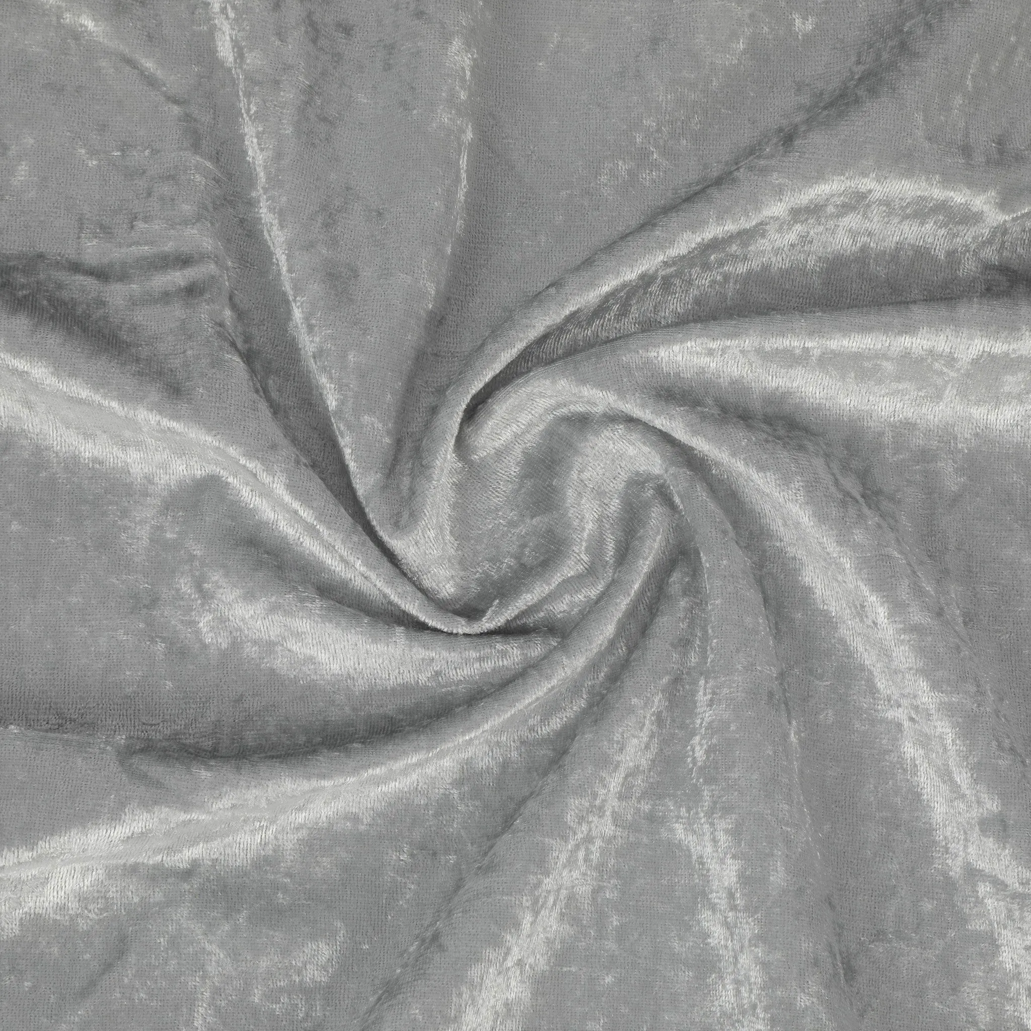 Velvet 10ft H x 52" W Drape/Backdrop Curtain Panel - Silver