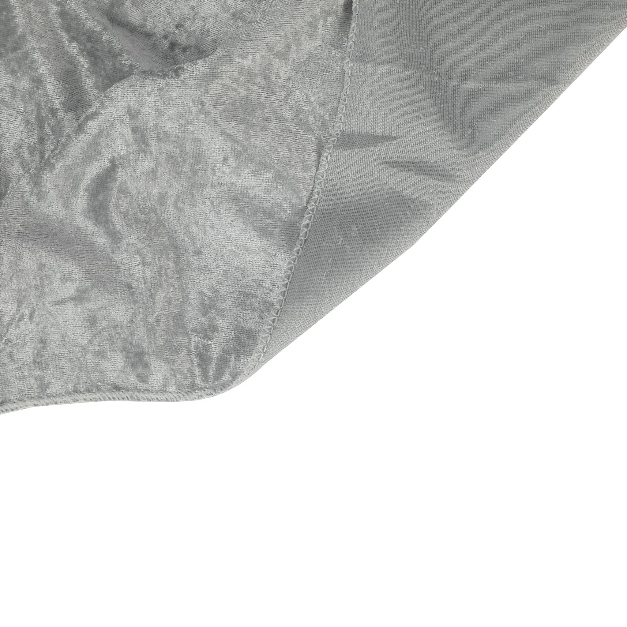 Velvet 10ft H x 52" W Drape/Backdrop Curtain Panel - Silver