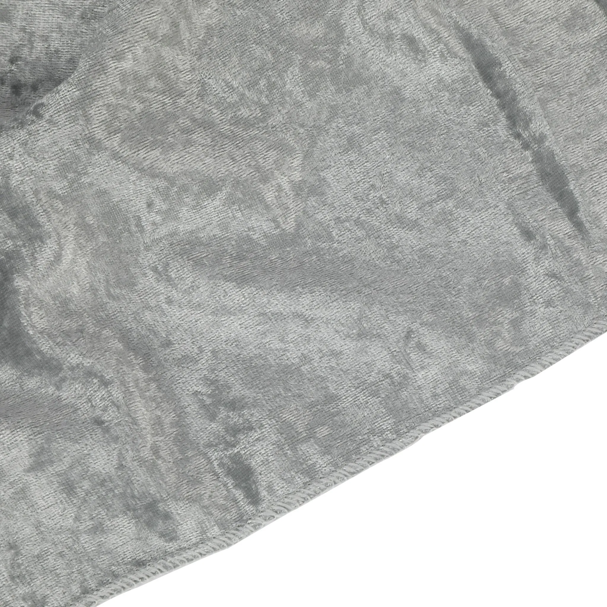 Velvet 10ft H x 52" W Drape/Backdrop Curtain Panel - Silver