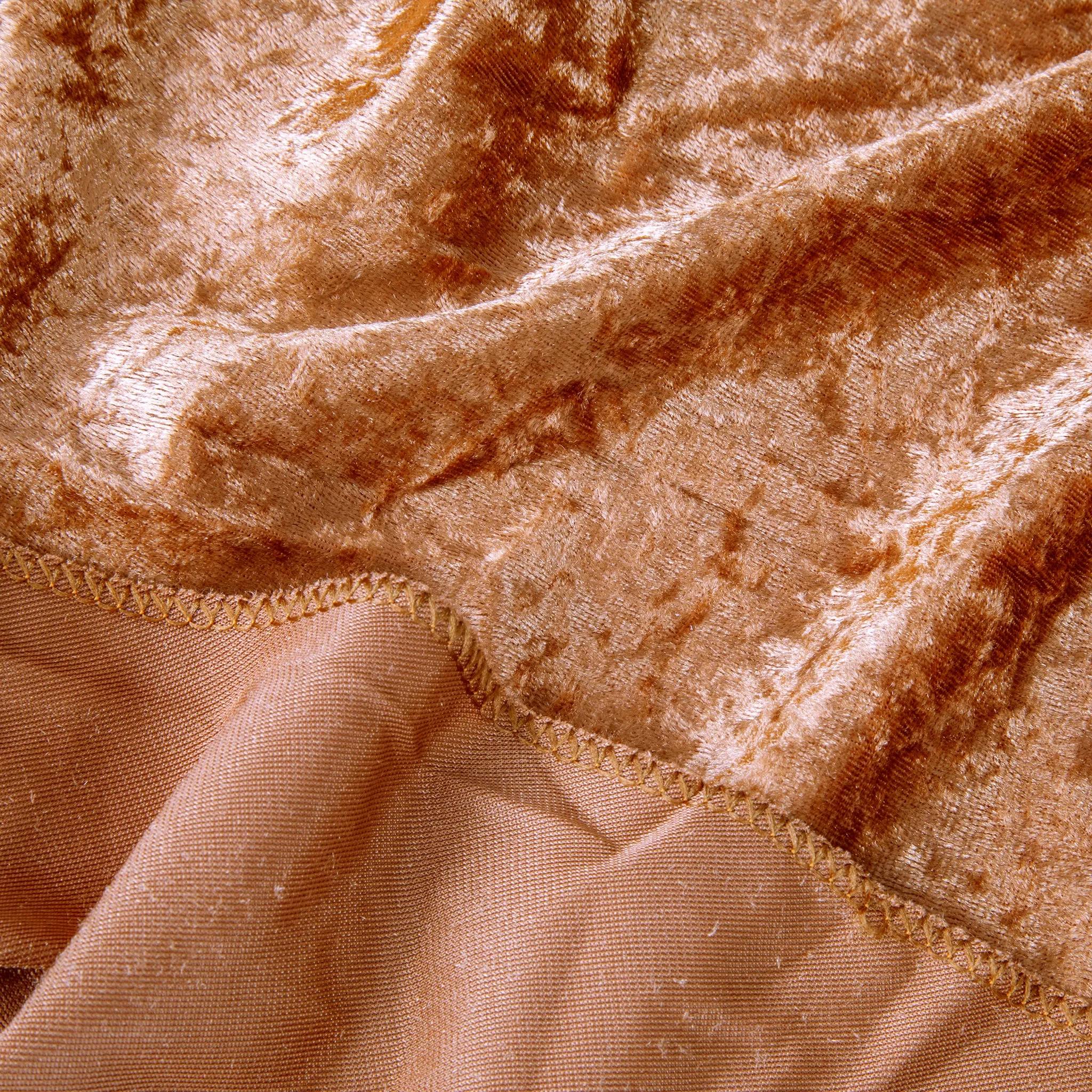 Velvet 12ft H x 52" W Drape/Backdrop Curtain Panel - Terracotta