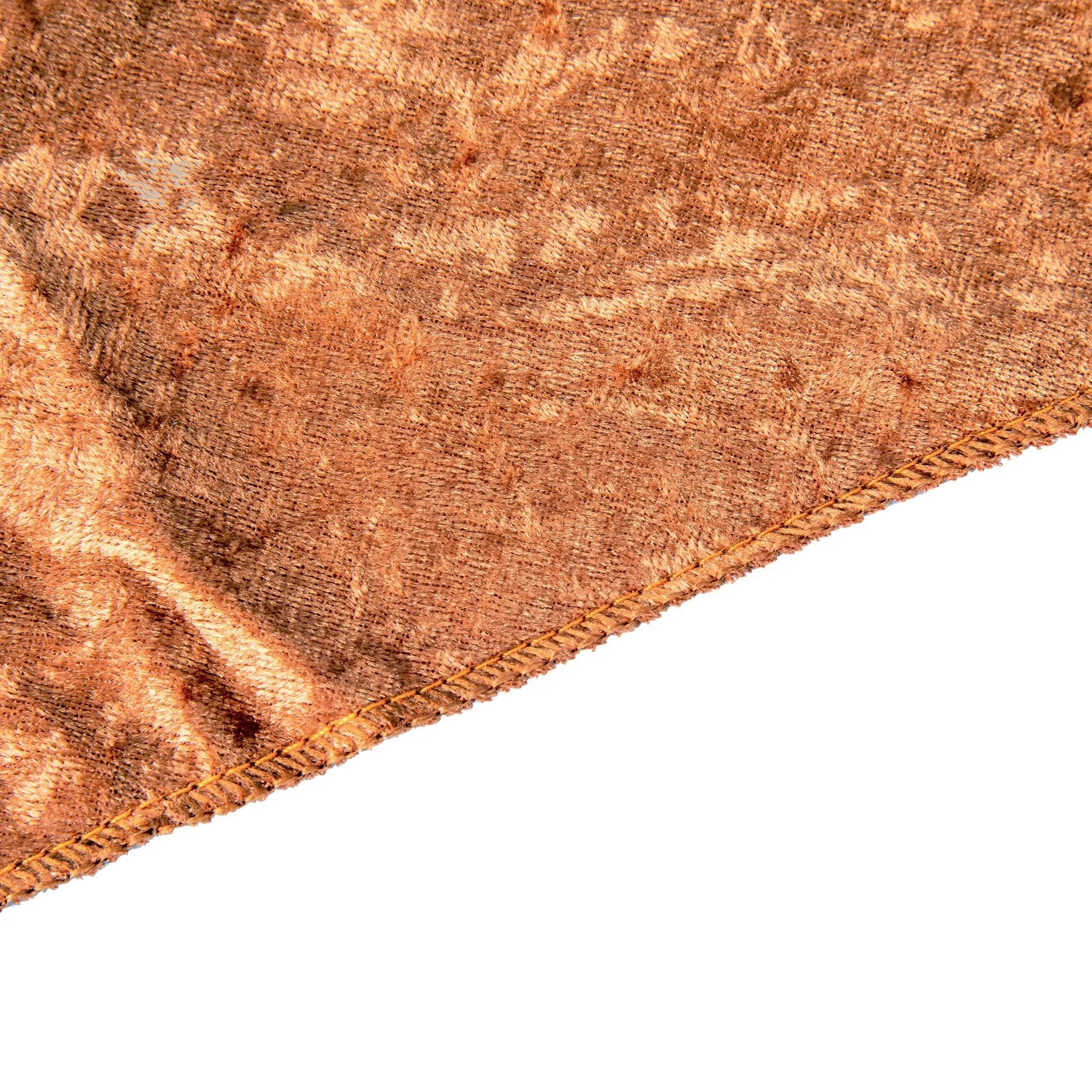 Velvet 12ft H x 52" W Drape/Backdrop Curtain Panel - Terracotta