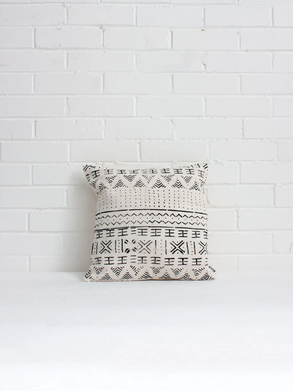 White Mudcloth Cushions