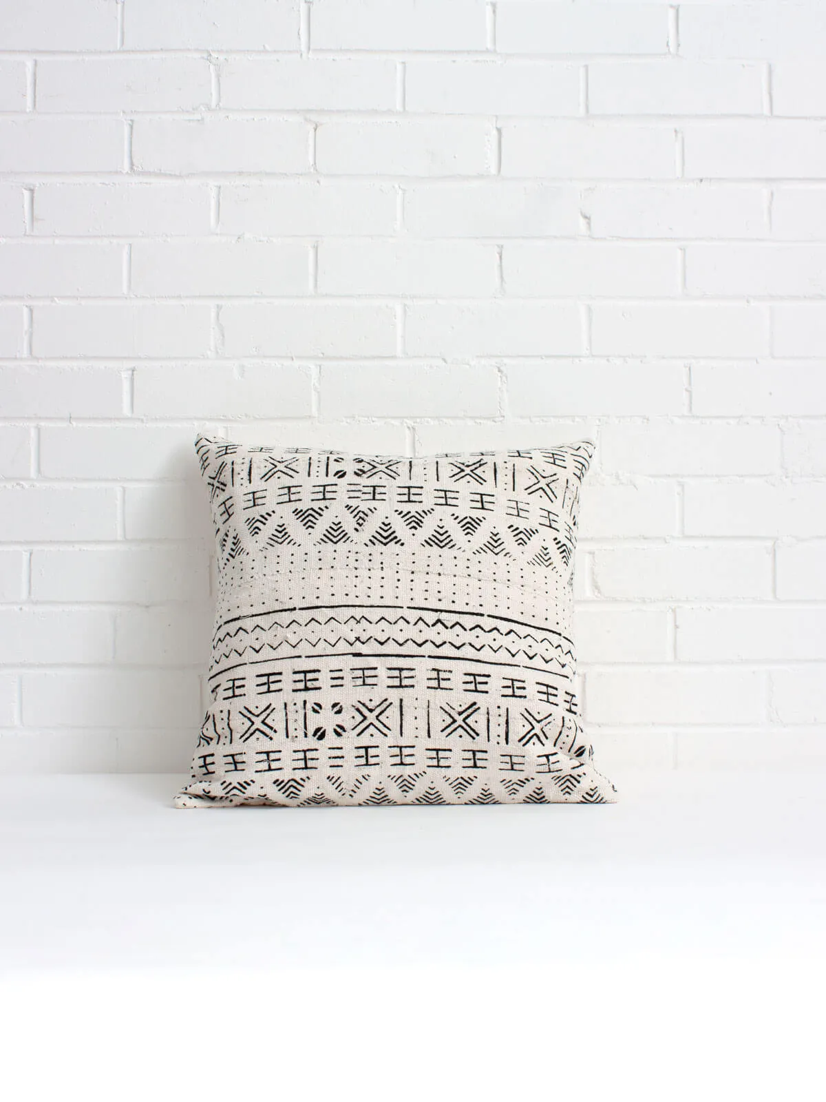 White Mudcloth Cushions