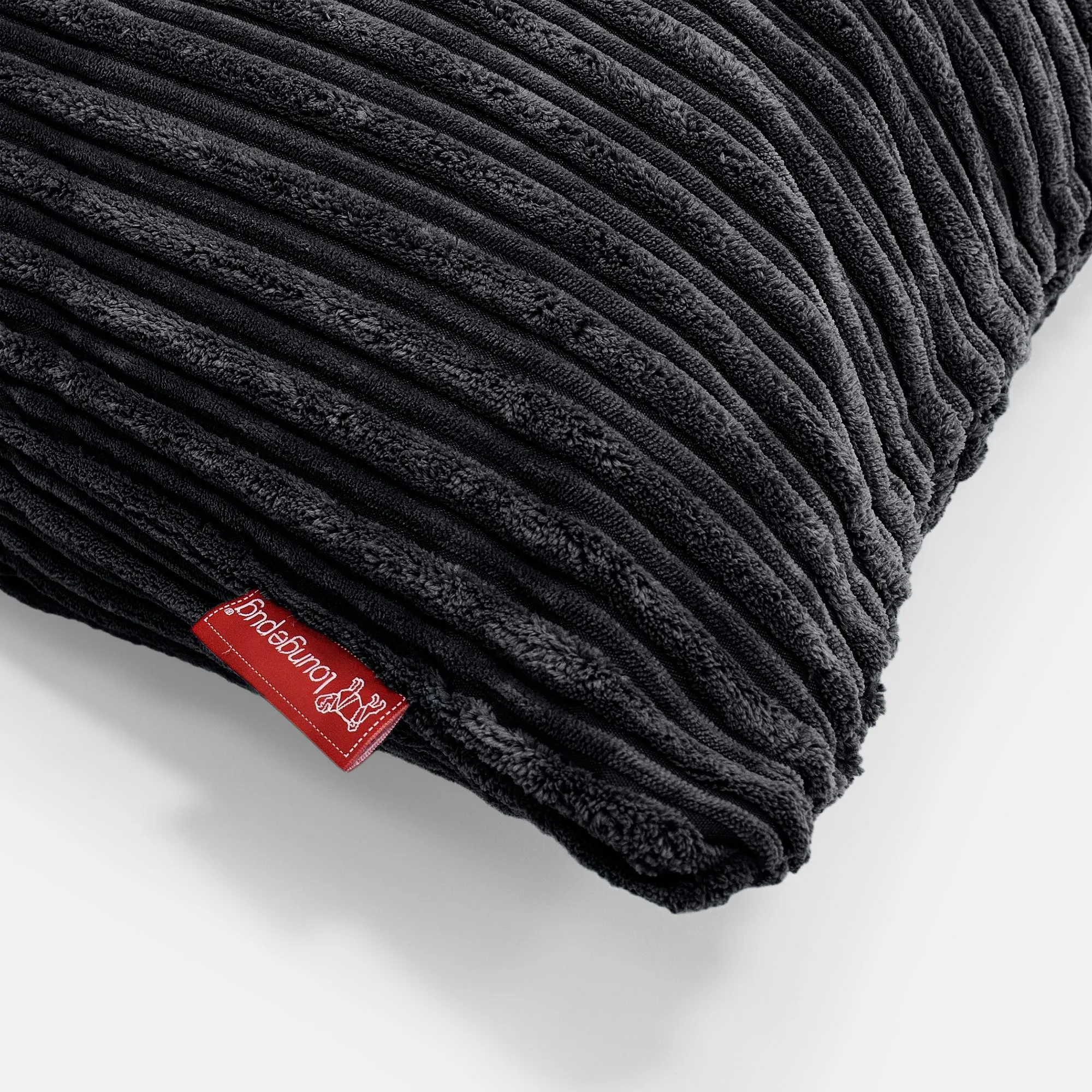 XL Rectangular Support Cushion Cover 40 x 70cm - Cord Black