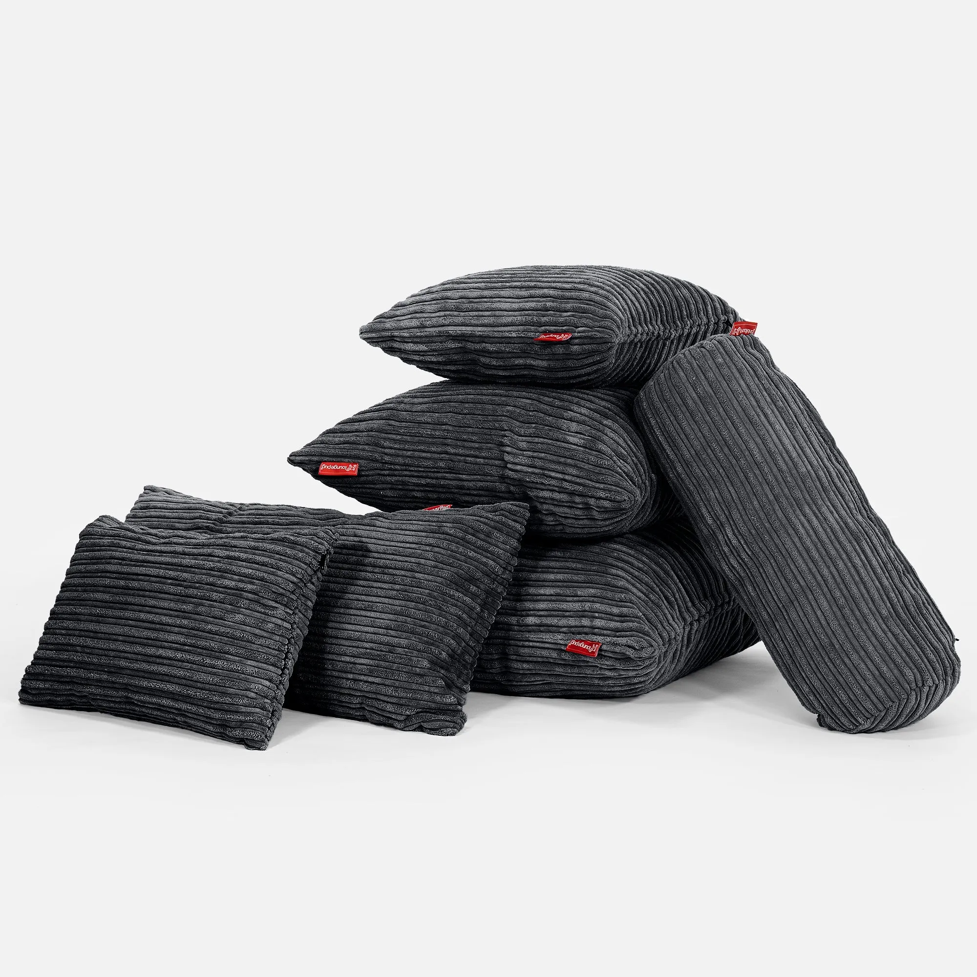 XL Rectangular Support Cushion Cover 40 x 70cm - Cord Black