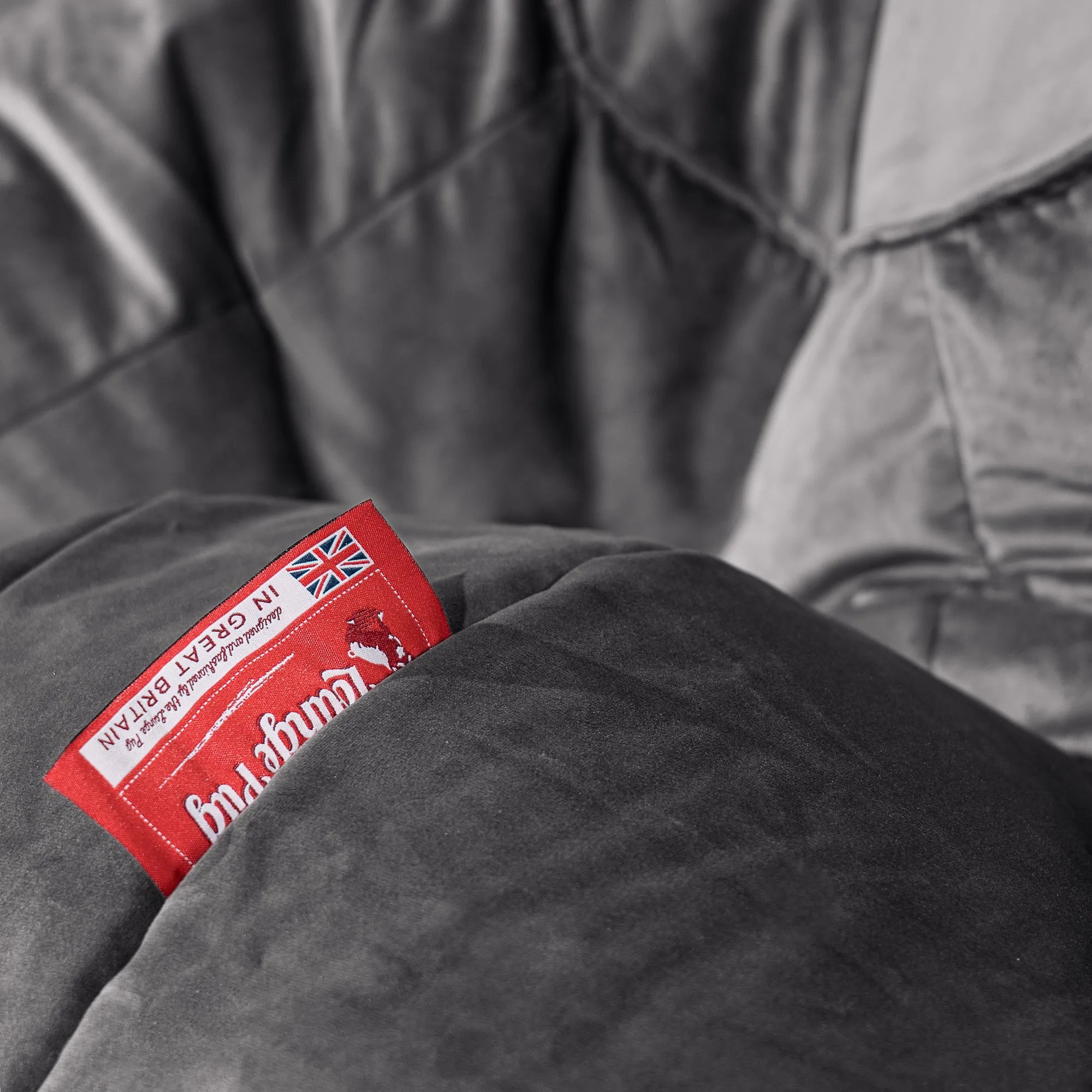 XXL Cuddle Cushion - Velvet Graphite Grey